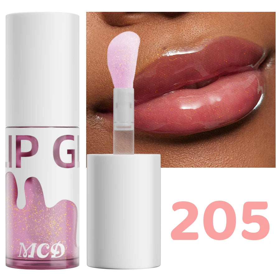 Glitter shimmer Sexy Lip Oil Hydrating Plumping Lip Coat For Lipstick Lipgloss Tinted Lip Plumper Serum Lips Glow Oil Treatment HIP 205