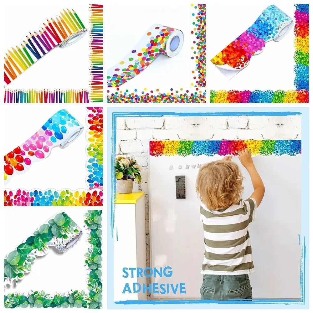18M Bulletin Board Border Stickers – DIY Decorative Paper Decorative Border Stickers HIP