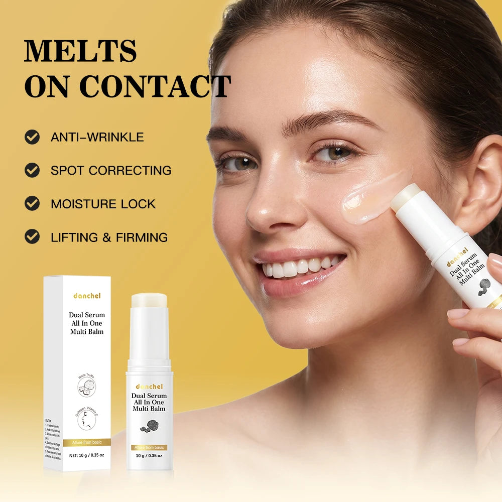 Vitamin C& Collagen Multi Balm Stick Double Serum Vegan Skin Care Anti Wrinkle Eye Treatment Dark Spot Corrector Collagen Balm HIP