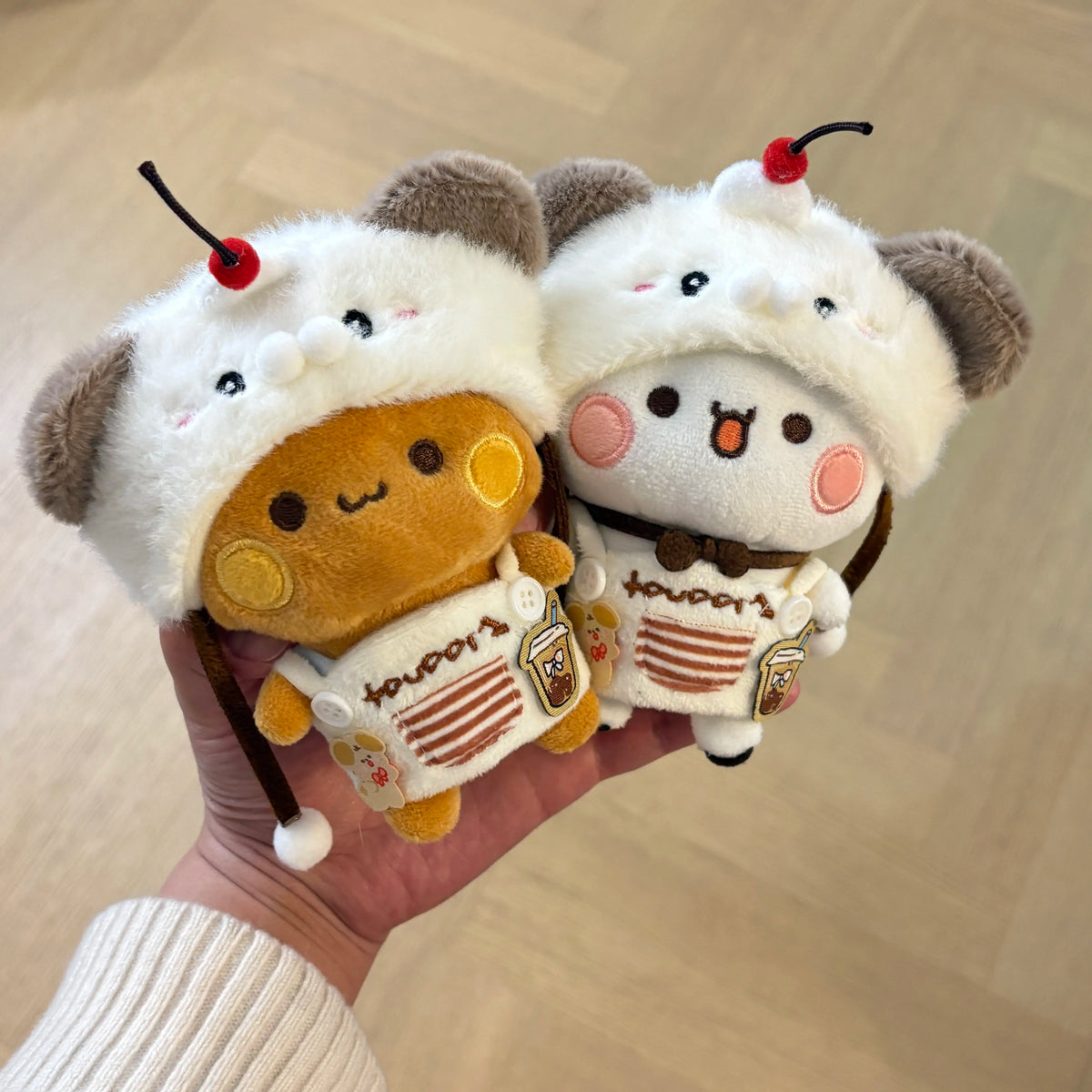 Bubu & Dudu 12cm Panda Plush Pendant Doll | Outfit Change Character Plush Doll HIP