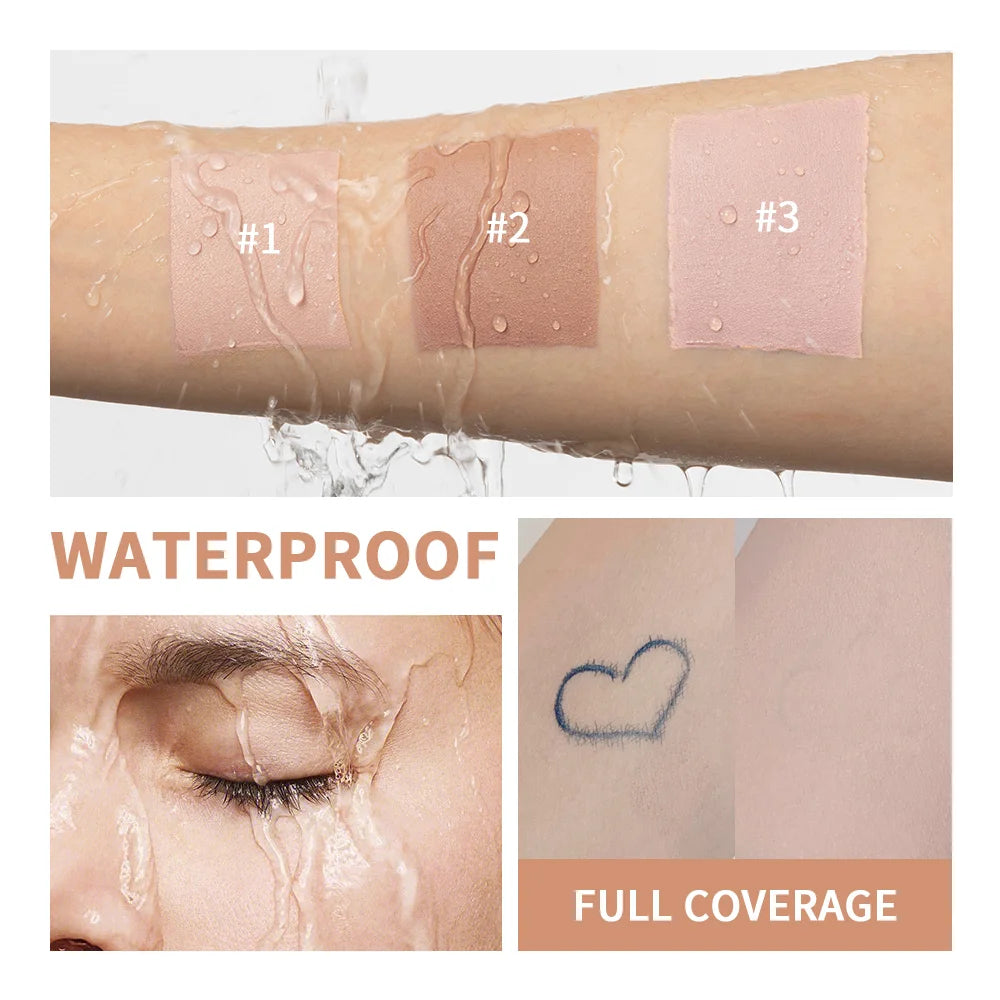 Eye Concealer Corrector With Brush Moisturizing Natural Foundation Long Lasting Waterproof Cover Dark Circles Under Eye Makeup HIP