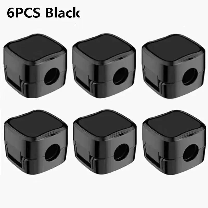 6-Pack Magnetic Cable Clips – Under Desk Cord Organizer Cable Organizer Clips HIP 6PCS Black