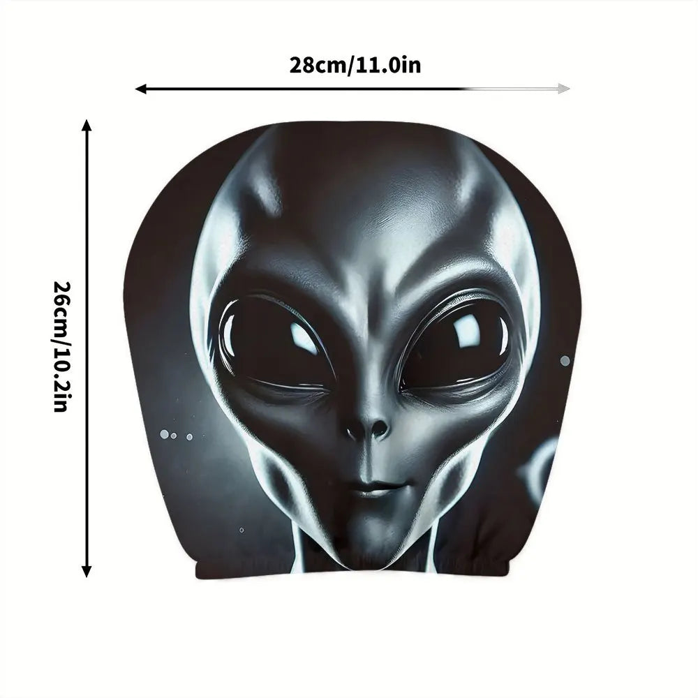 2-Pack Alien Print Car Headrest Covers – Washable & Stylish Car Headrest Cover HIP