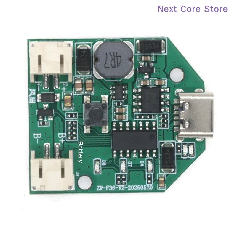 12V Boost Fan Speed Controller Board – Type-C Rechargeable Fan Speed Controller HIP