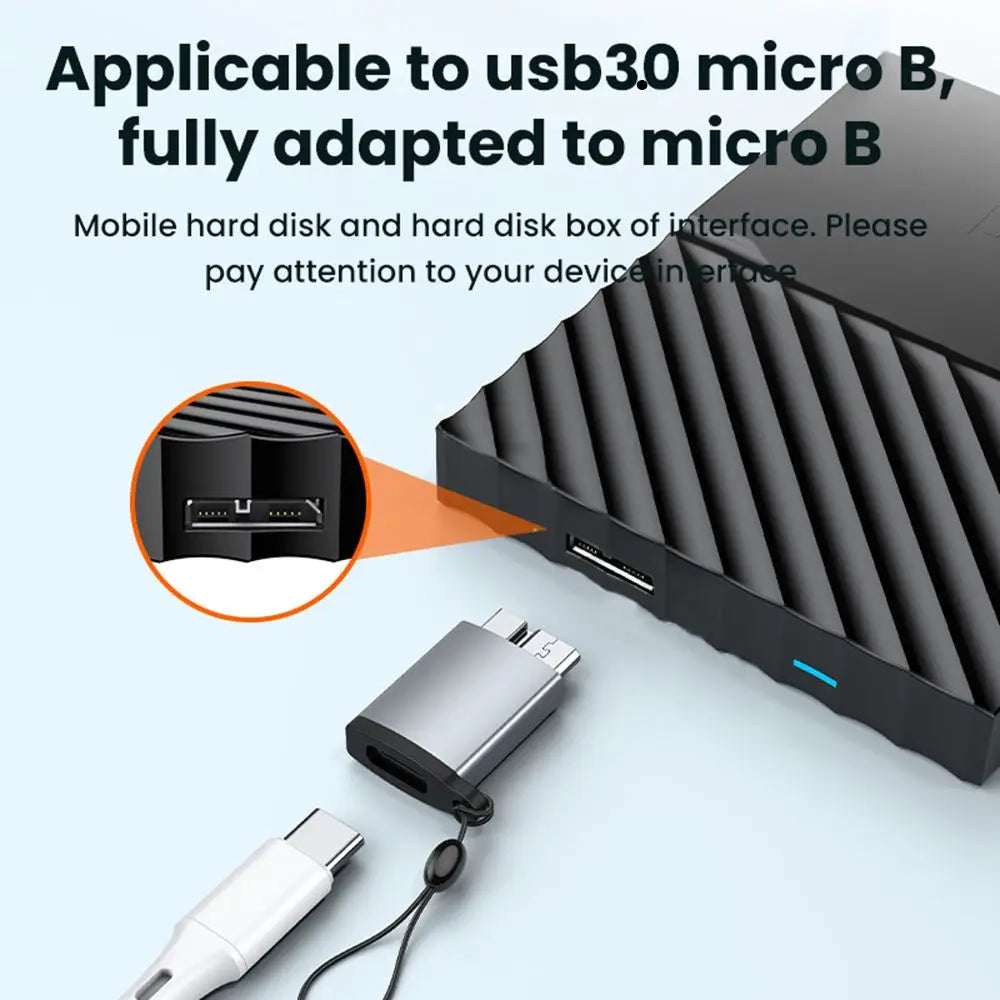 USB-C to USB 3.0 Micro B OTG Adapter | Aluminum Alloy USB-C OTG Adapter HIP