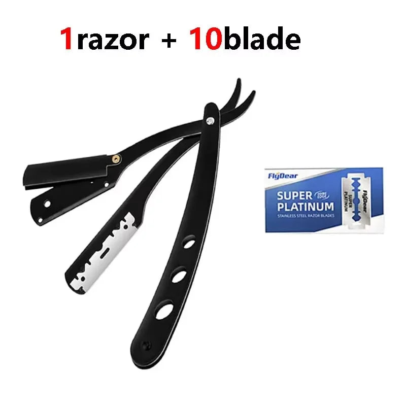 Men's Folding Straight Razor – Replaceable Stainless Blade Men's Folding Razor HIP