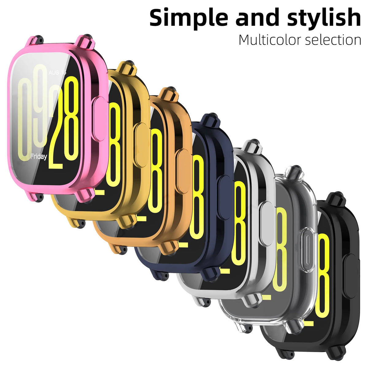 TPU Bumper Case for Redmi Watch 5 / Lite / Active – Screen Cover Smartwatch Bumper Case HIP