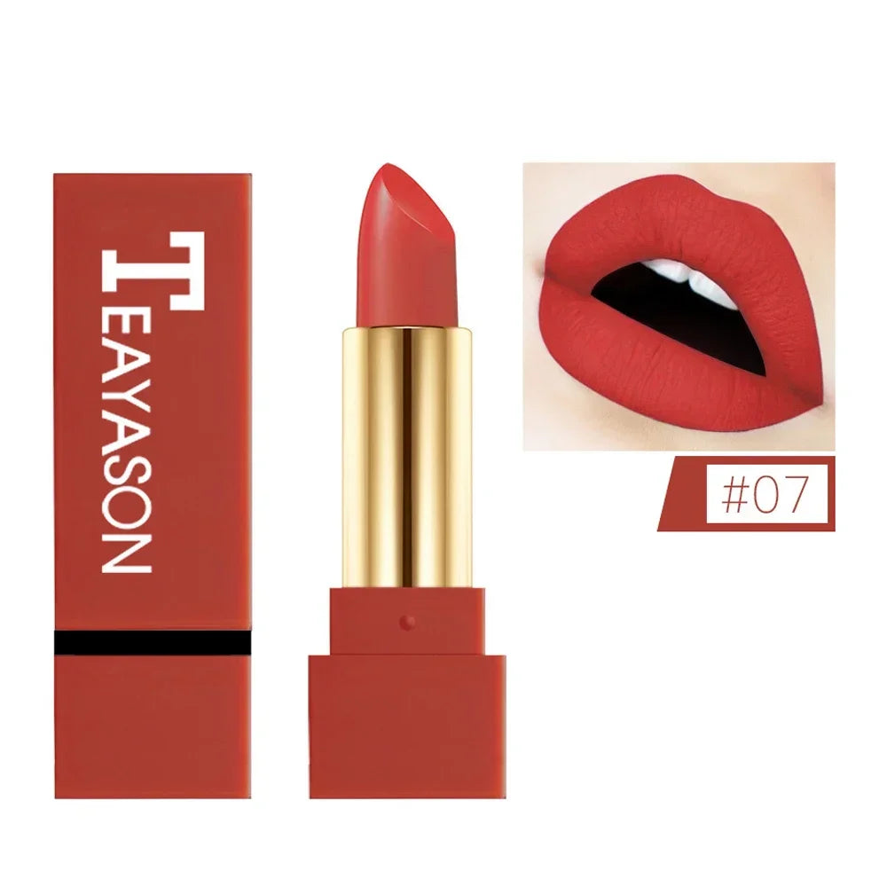 1pc Women's Fashion Liquid Matte Lipstick Velvet Lipgloss Nude Makeup Matte Velvet Natural Moisturizer Lip Glosses HIP 07