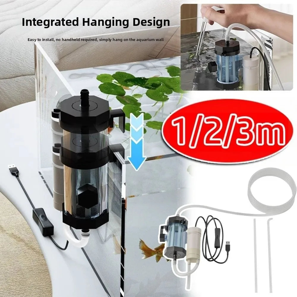 280GPH USB Aquarium Water Changer & Vacuum Gravel Cleaner Aquarium Water Changer HIP
