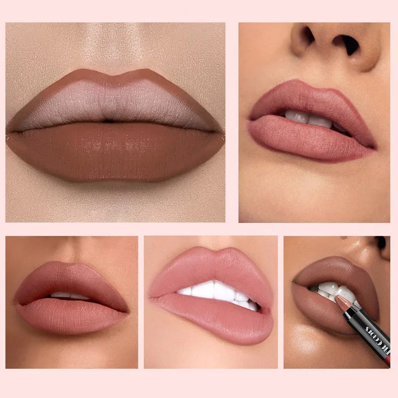 Matte Brown Lip Liner Pencil Lip Outline Contouring Lasting Waterproof Lipstick Crayon Pigments Moisturizing Lip Balm Cosmetics HIP