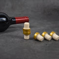 5-Pack T-Shape Silicone Wine & Beer Bottle Stoppers Wine Bottle Stopper HIP 5pcs gold