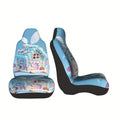 2pc Candy House Blue Pastel Car Seat Covers – Whimsical Design Car Seat Covers HIP 1