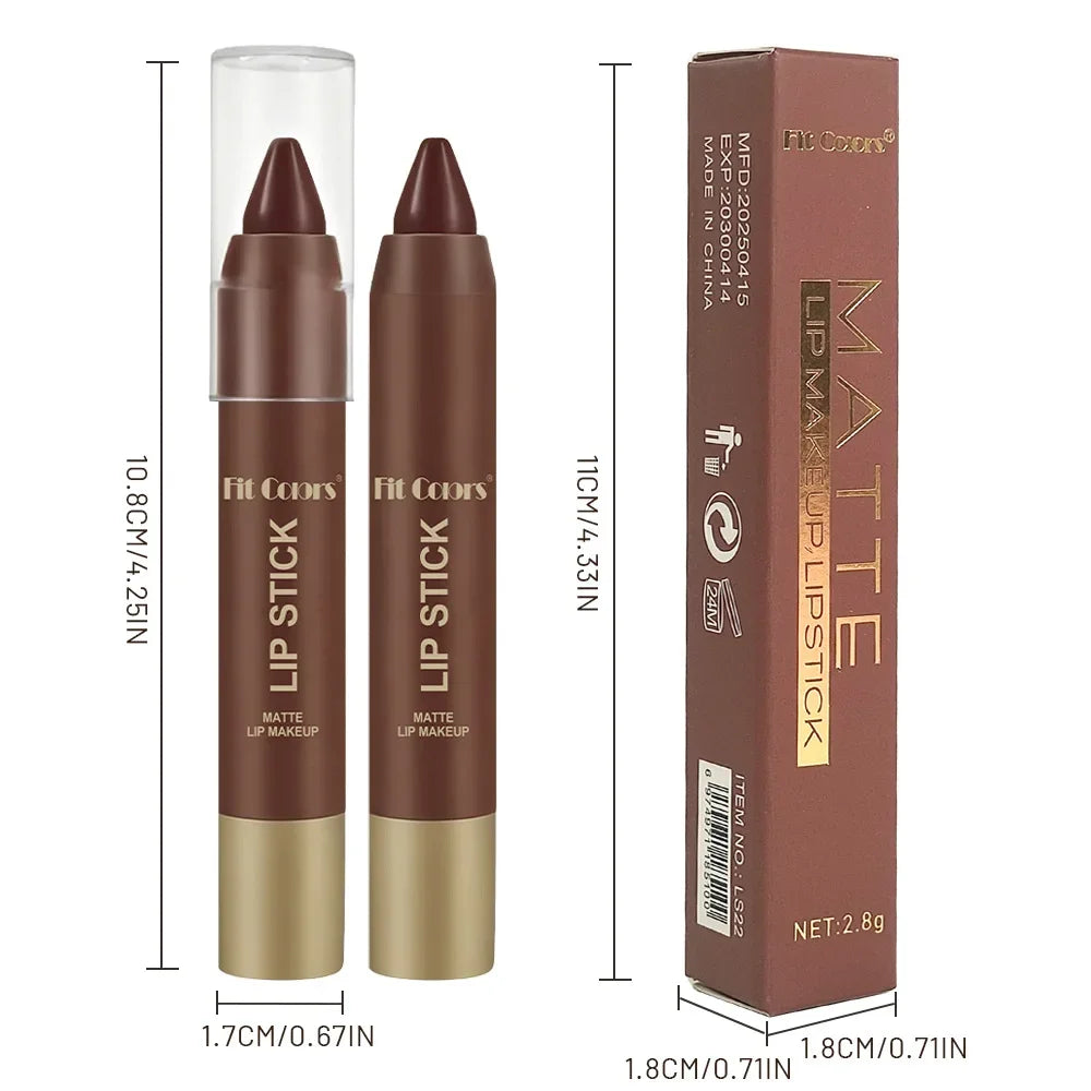 Fit Colors Velvet Matte Lip Liner Pen – 6 Chocolate Shades Matte Lip Liner Pen HIP