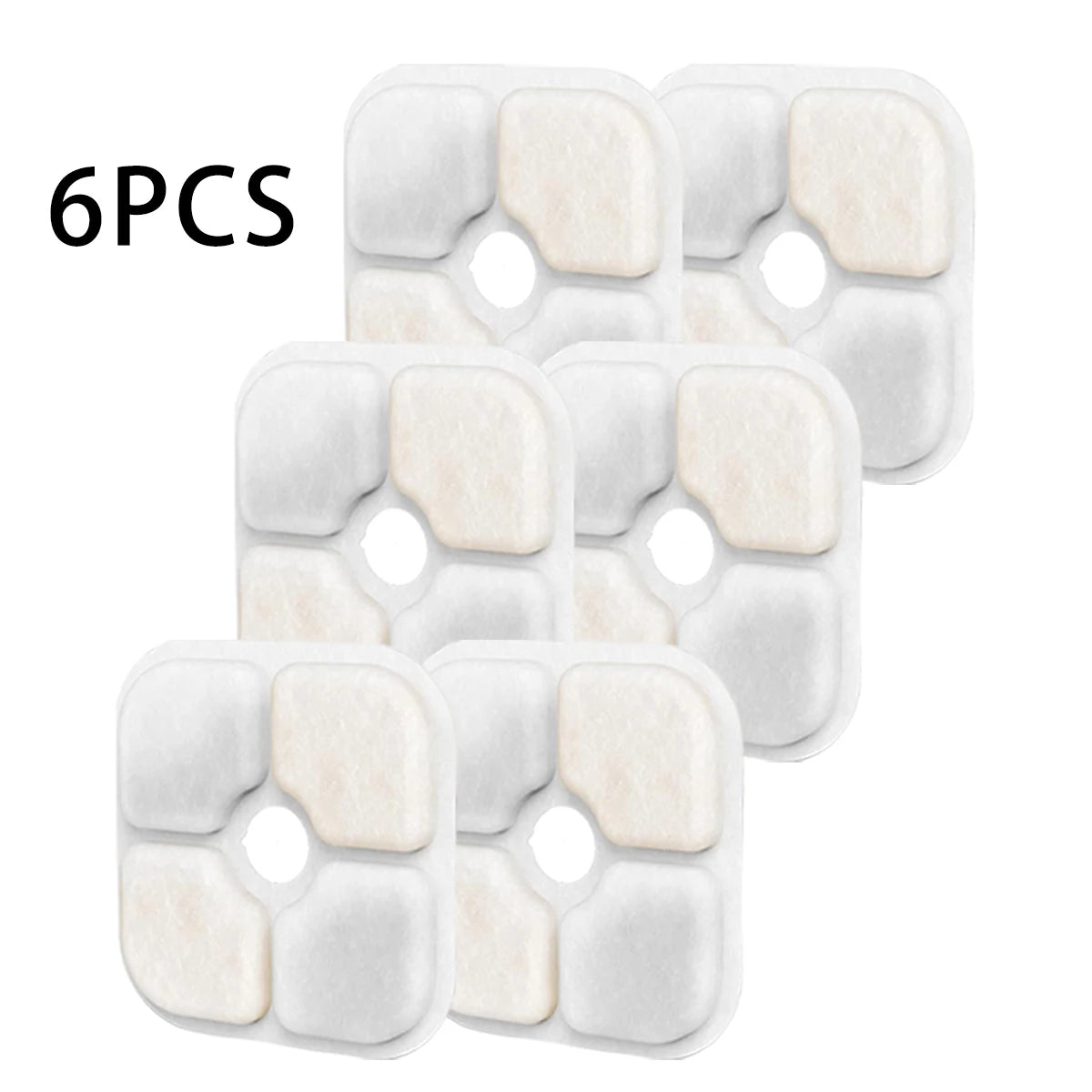 Replacement Activated Carbon Filter Cat Dog Drinking Fountain Replaced Filters for Pet Water Fountain Dispenser Accessories HIP 6pcs Filter 1set