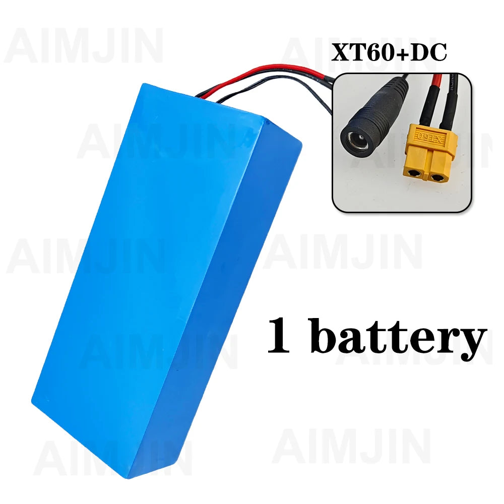 60V 20Ah 18650 Lithium Battery Pack 16S6P | Built-in BMS Lithium Battery Pack HIP XT60 DC-1PCS China Mainland