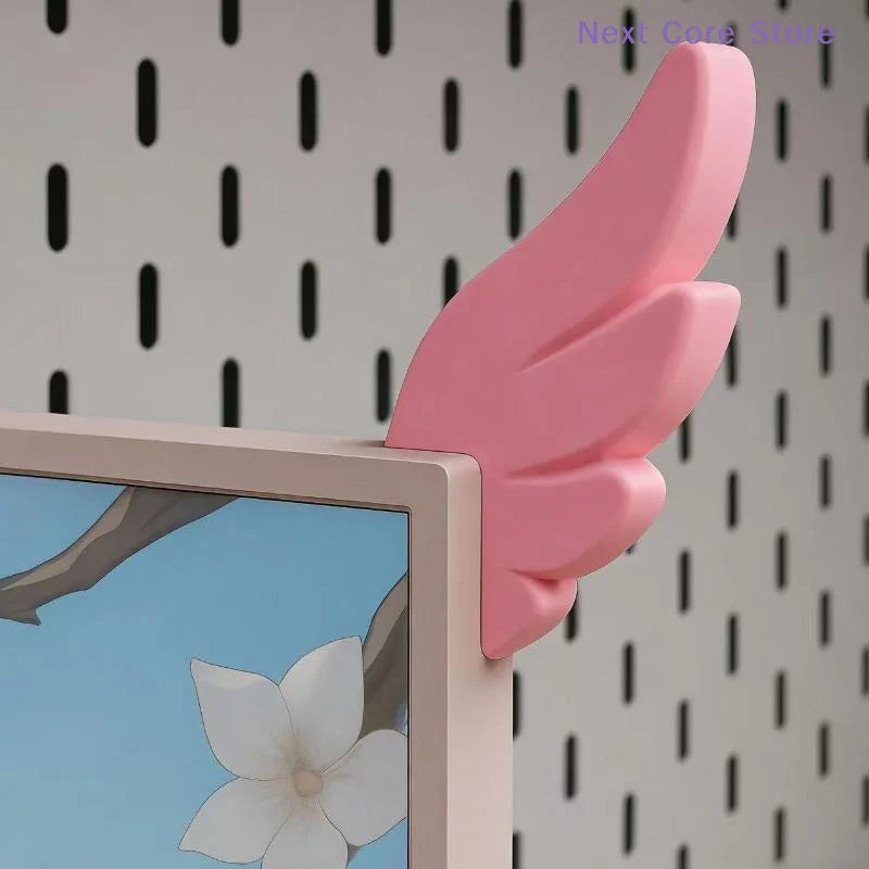 3D Printed Wings Monitor Ornaments – 1 Pair | Desk Decor Monitor Desk Ornament HIP