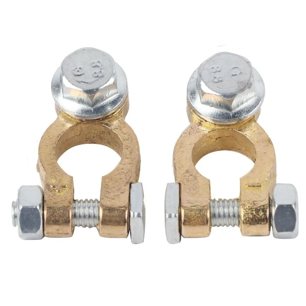 Heavy Duty Brass Battery Terminal Clamps – 2-Pack Top Post Battery Terminal Clamps HIP PURPLE