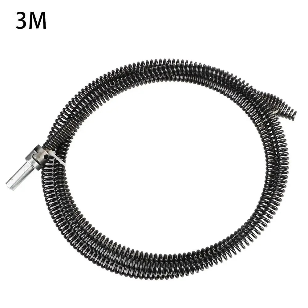 Electric Drill Drain Cleaning Spring Tool – 1/3/5 Metre Drain Cleaning Tool HIP 3m