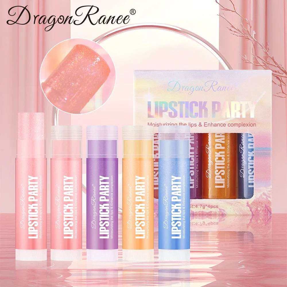 Pearlescent Mirror Lip Gloss Set 4pc – Shiny Moisturizing Glaze Lip Gloss Set HIP