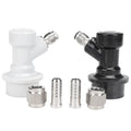 Threaded Ball Lock Keg Fittings Plastic Connector with Adapter Clamp Ball Lock Keg Fittings Plastic Ball Lock Ball Lock Keg HIP Light Grey