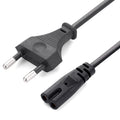 IEC C7 2-Pin Power Cable EU/US Plug – 1.5m Black Cord Power Cable HIP EU Plug
