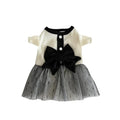 Dog Dress for Small Dogs Luxury Summer Puppy Clothes Bow Lace Dog Skirt Black White Dog T Shirt Girls Dog Costume Chihuahua Vest HIP Dress XS（old）