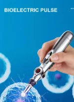 Meridian Energy Pulse Massage Pen – Soothing & Relaxing Handheld Massage Pen HIP Silver No plug