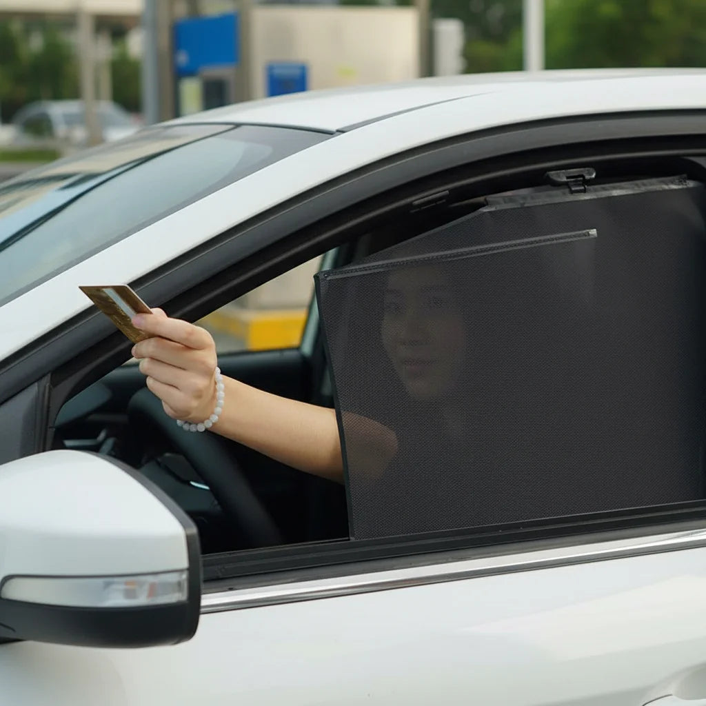 Automatic Retractable Car Window Curtain Sun Protection Heat Insulation Automatic Retractable Universal Side Window Sun Shade HIP