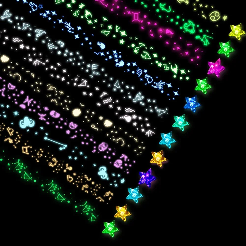 210pcs/lot Happy Glow in Dark Lucky Star Origami Fluorescence Folding Strip Paper Best Wishes Handcraft Gift Craft Paper Decor HIP