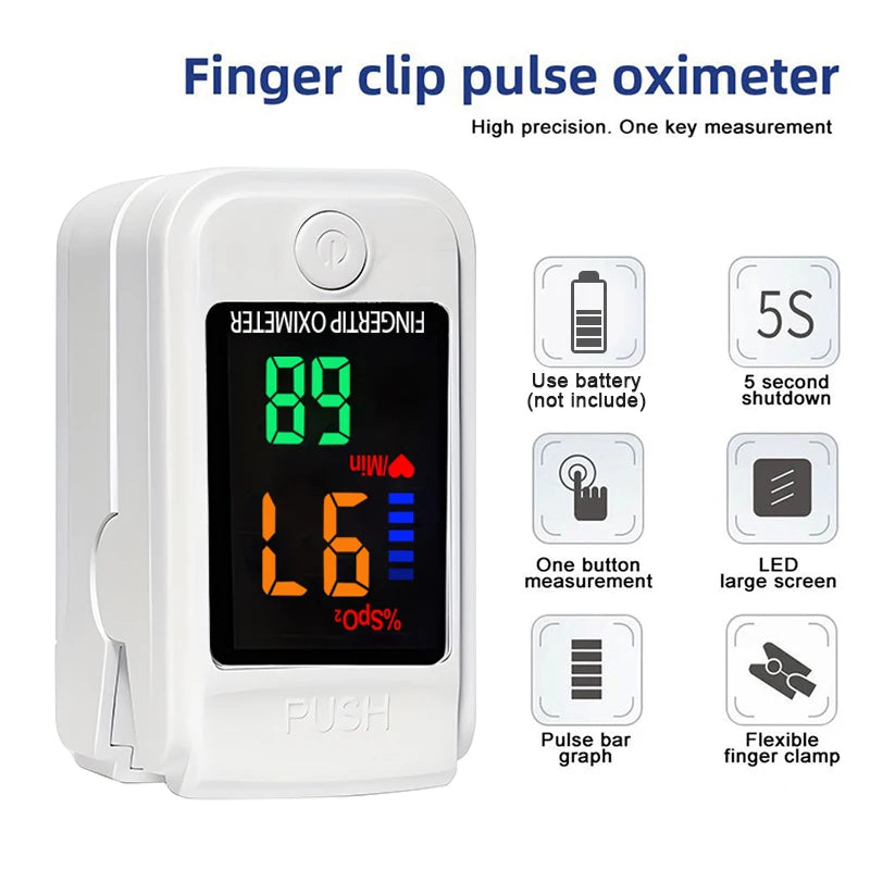 Non-Contact Infrared Thermometer & Finger Pulse Oximeter Health Monitoring Device HIP