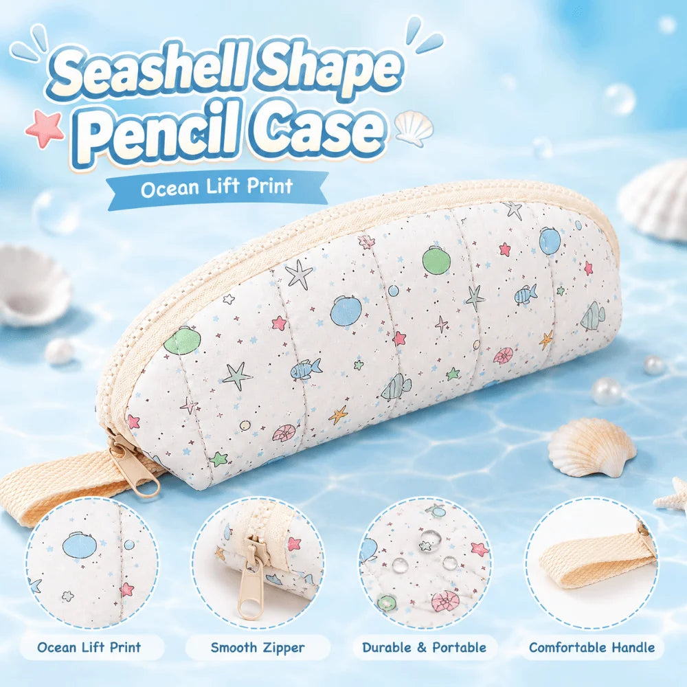 Ocean Print Pencil Case – Large Capacity Zipper Pen Bag Pencil Case HIP
