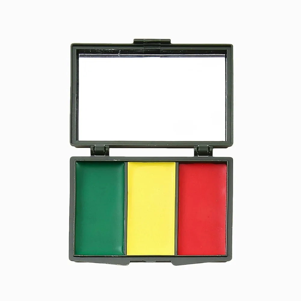 Three-Color Camouflage Face Painting Kit - Tactical Outdoor Cs Field Equipment Realistic Camouflage Makeup Oil Disguise Blending HIP 3 Color Portugal