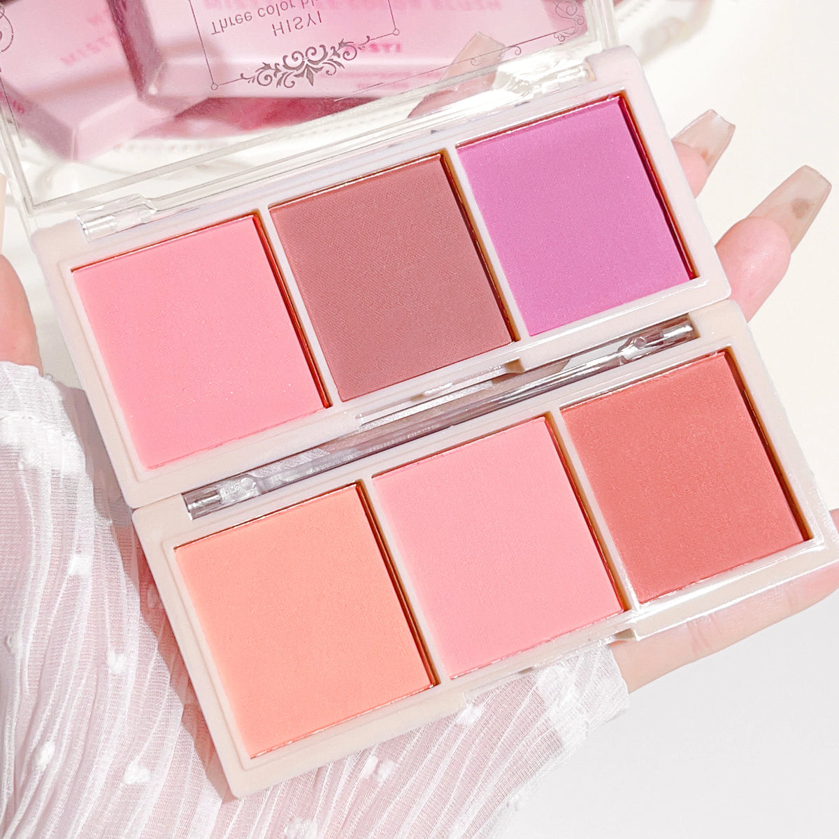 HISYI Three-Color Matte Blush – Natural Long-Lasting Finish Matte Blush Palette HIP