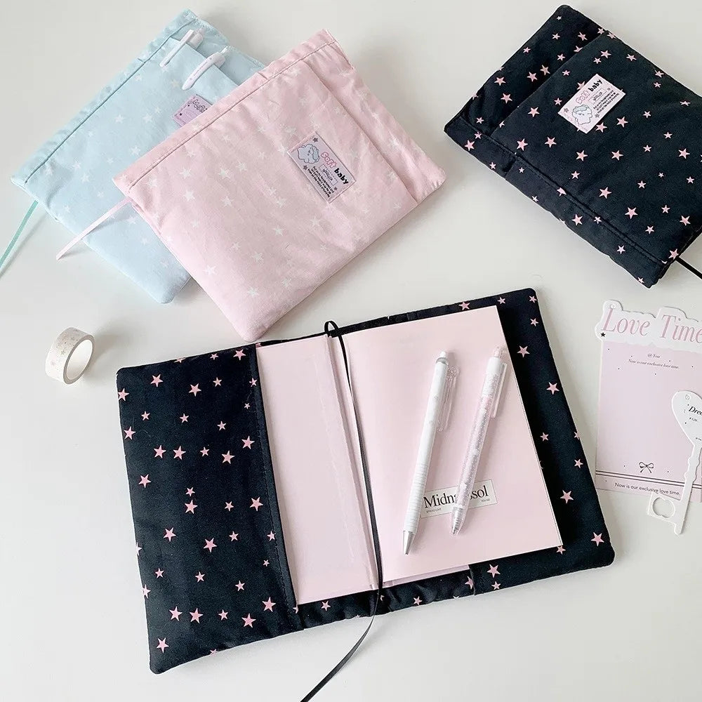 Star Print Book Sleeve – A5 Notebook & Journal Protector Pouch Notebook Sleeve Pouch HIP