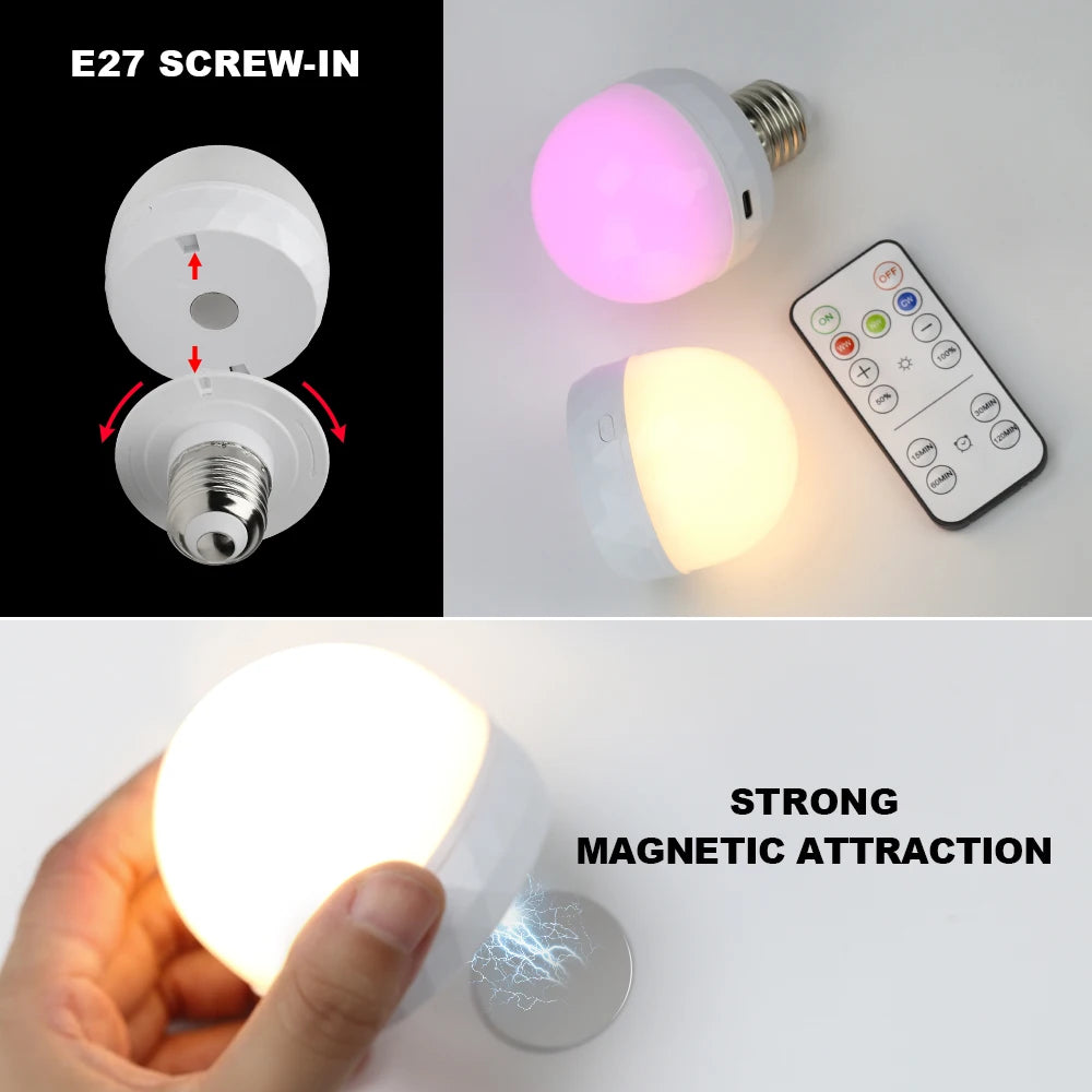 YNL RGB LED Bulb USB 5V Dimmable Remote Control E27 RGB LED Light Bulb HIP