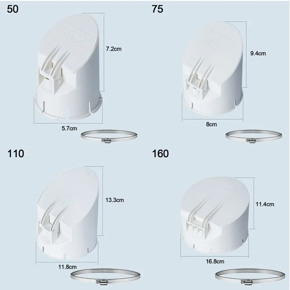 PVC Drainage Pipe Cap 50–160mm Anti-Odor Floor Drain Cover Drain Pipe Cap HIP