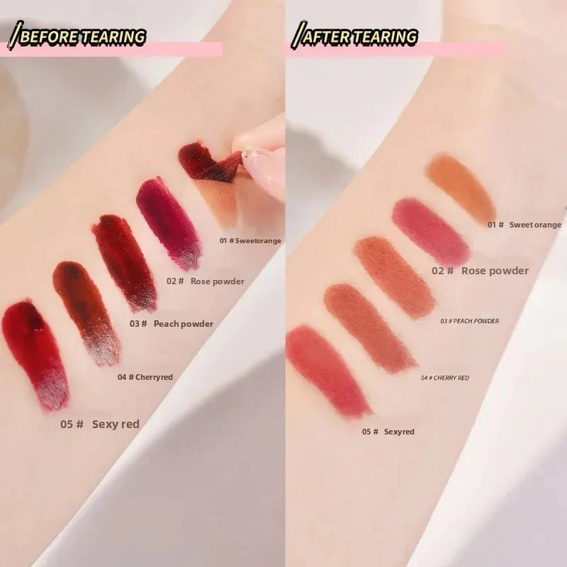 OCHEAL Peel-Off Liquid Lip Stain – Matte, Waterproof, 24H Peel-Off Lip Stain HIP