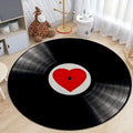 Vinyl Record Round Area Rug – Music Room Floor Mat Round Area Rug HIP 3 120X120CM