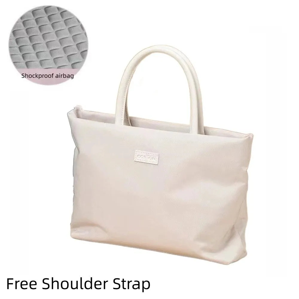 16-Inch Shockproof Airbag Laptop Bag – Water-Resistant Briefcase Laptop Briefcase Bag HIP White