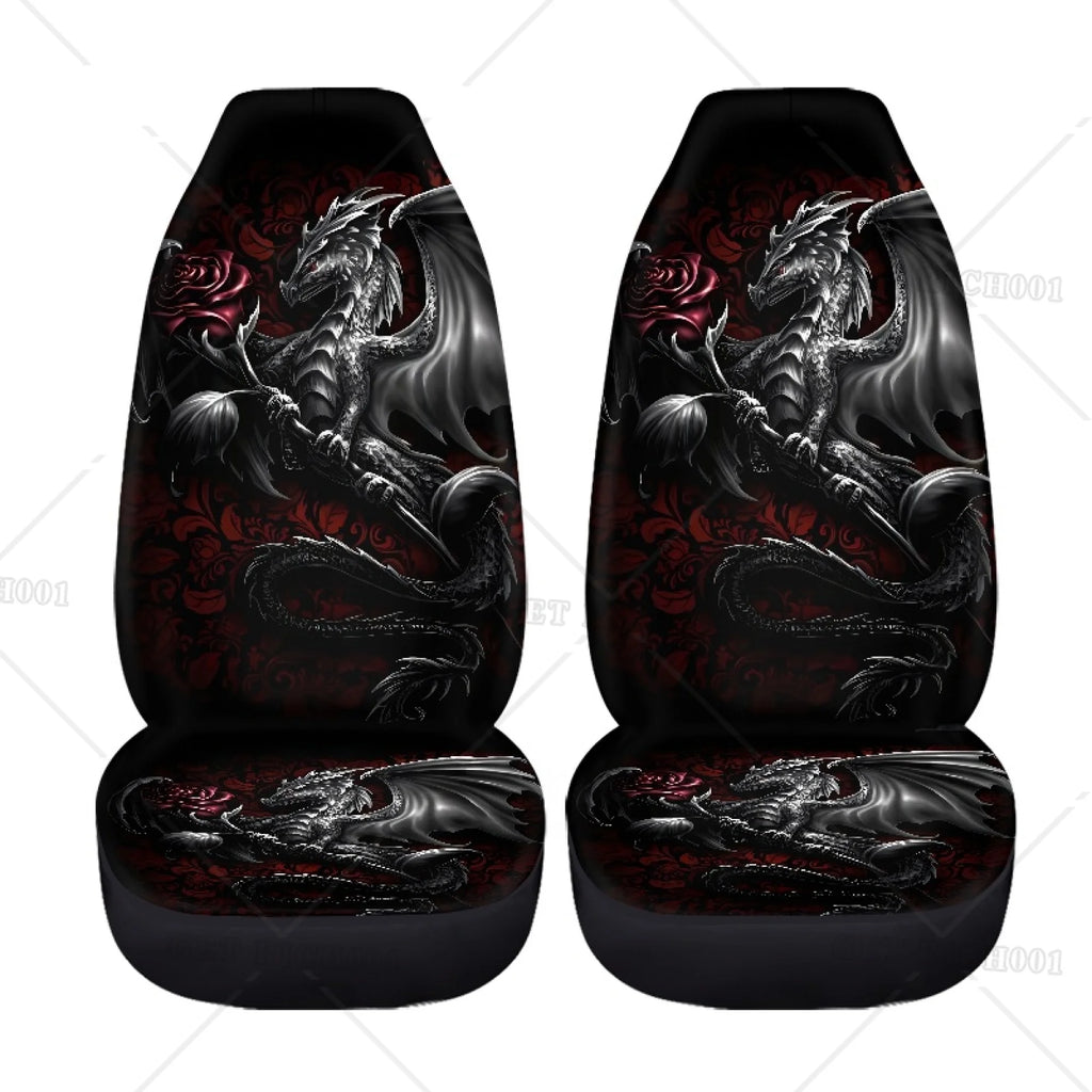 Dragon & Rose Car Seat Covers – Universal Front Seat Protector Car Seat Covers HIP