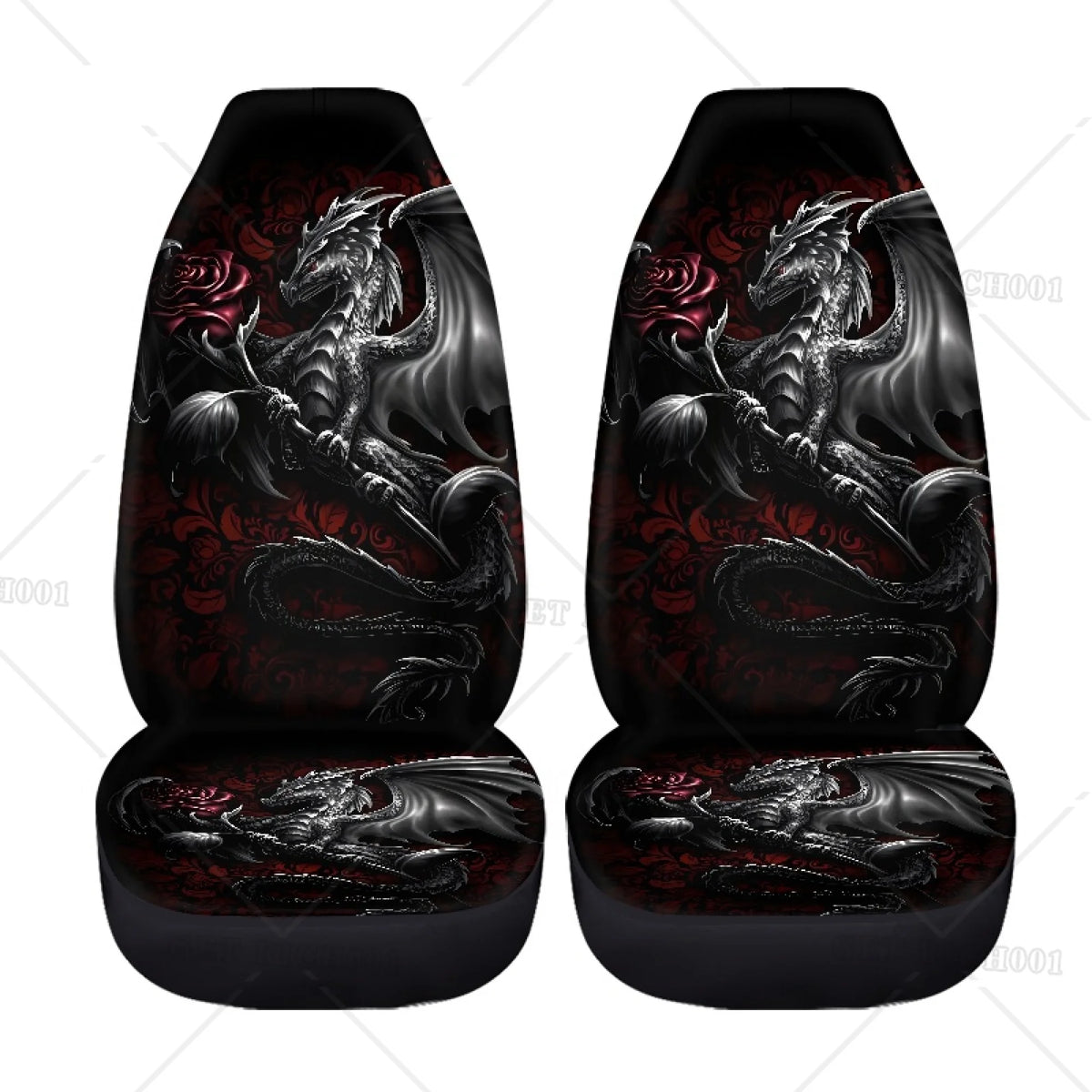 Dragon & Rose Car Seat Covers – Universal Front Seat Protector Car Seat Covers HIP