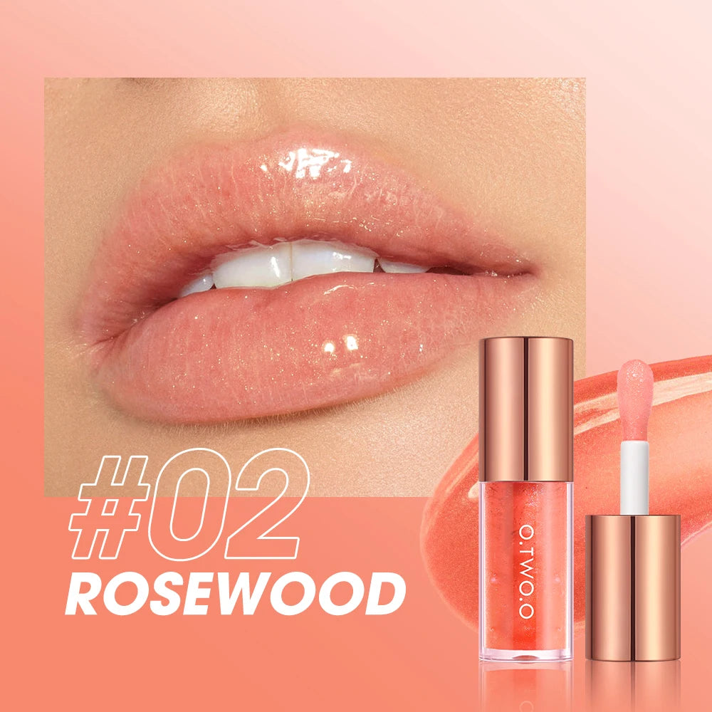O.TWO.O Lip Oil Gloss Lip Plumper Makeup Moisturizing NonSticky Sexy Water Glossy Glitter Primer Tint Lip Balm Care Cosmetics HIP 02 China Mainland