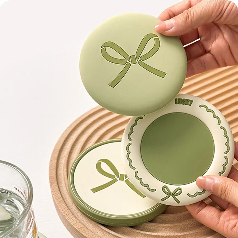 6 Piece Cute Cartoon Anti Slip Stain Resistant Portable Placemat Set Round Hot Drink Coaster Home Restaurant Dining Table Decor HIP