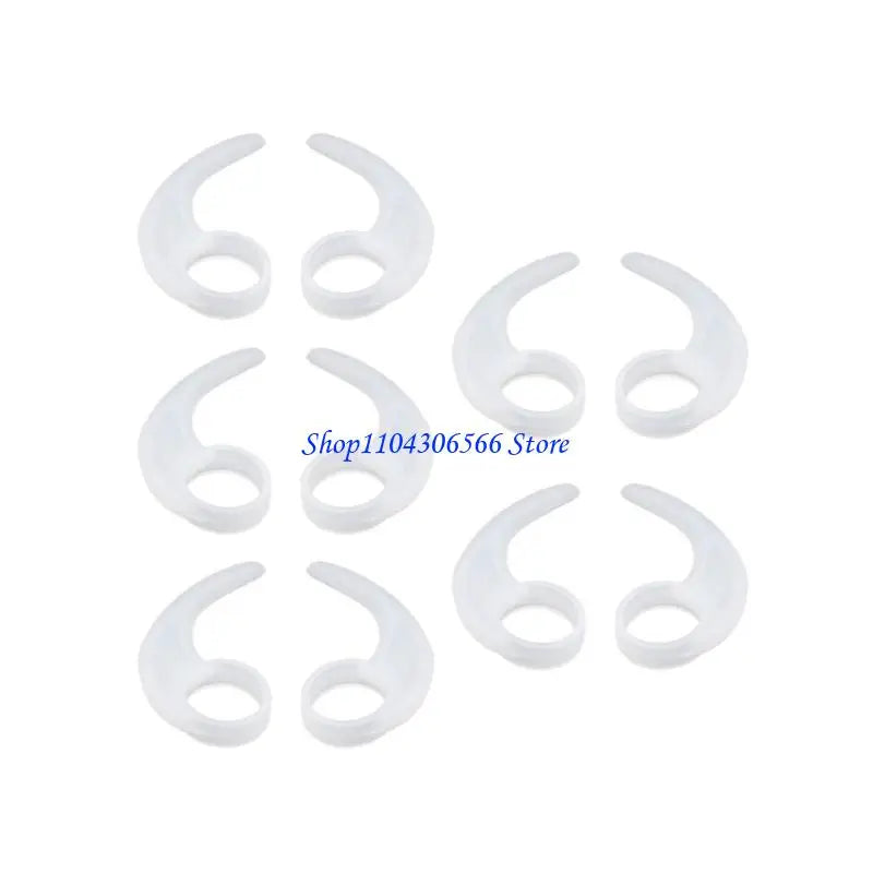 5 Pairs Silicone Earbud Hooks – Sport Grip Wing Tips Earbud Wing Tips HIP