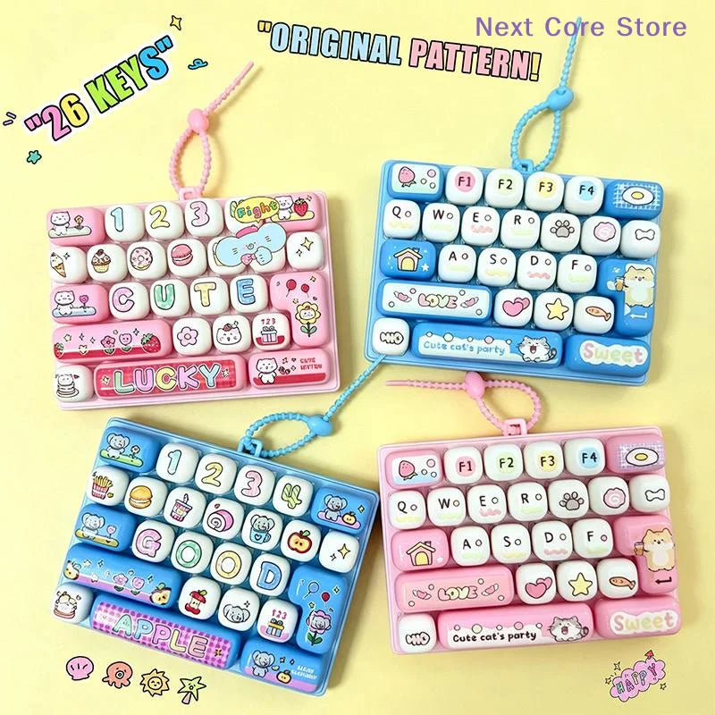 26-Key Mini Keyboard Fidget Toy – Cute Desk Décor & Gift Fidget Novelty Toy HIP