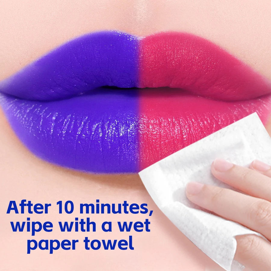 KAFURUX Blue Color Changing Lipstick – Shimmer Gloss Color Changing Lipstick HIP
