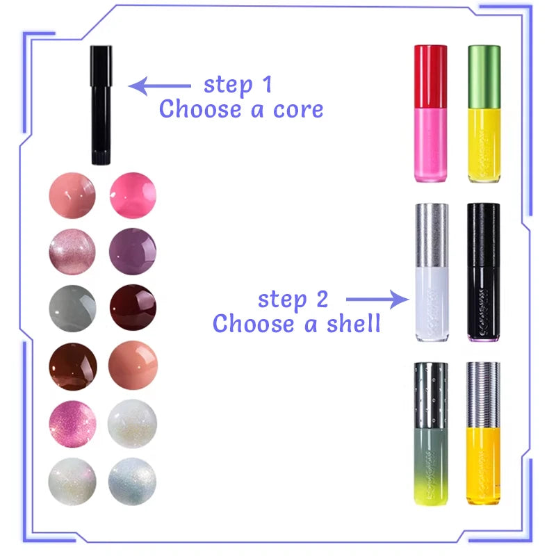 Kaleidos Moon Arcade Glossy Lipstick – Replaceable Refill Core Glossy Lipstick HIP