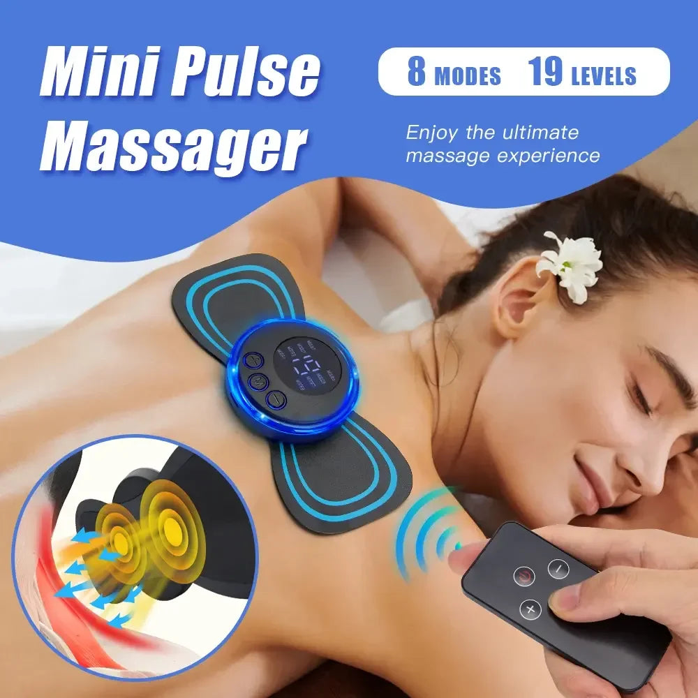 CAMMUO EMS Neck & Body Massager – 8 Modes, 19 Levels EMS Pulse Massager HIP