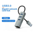 4-in-1 USB-C Hub – Gigabit Ethernet & 3x USB 3.0 | KEBIDUMEI USB-C Hub Adapter HIP 4-in-1 USB-A