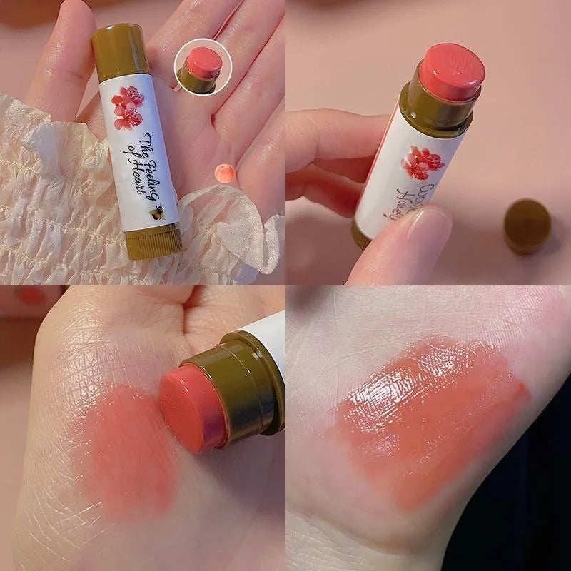 1Pc Fruity Lip Balm Moisturizing Lip Gloss Nature Nourishing Temperature Change Colors Lipstick Cute Jelly Tinted Lip Care Gifts HIP